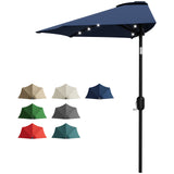 Garvee Outdoor Patio Umbrella – Durable Sun Shade Parasol, UV Protection, Easy Crank – For Garden, Lawn, Patio Furniture – Navy Blue - Navy Blue