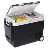 Garvee Dual Zone Car Refrigerator Freezer 58L – 12V/24V Portable Electric Cooler with Wheels, APP Control, -4℉~68℉, 2-in-1 Tabletop, Battery Charging Pad – Ideal for Camping, RV, Travel, Home