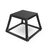 Garvee Heavy-Duty Steel Plyo Box, 12-Inch Metal Jump Box for Functional Fitness, Strength Training, and Athletic Workouts - Black - Black