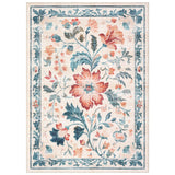 Garvee Washable Floral Area Rug - Non-Slip, Collapsible, Pet Friendly, Easy to Clean Carpet - Ideal for Living Room or Bedroom - Home Decor - Beige, 9x12ft - Beige
