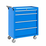 Garvee Heavy Duty Rolling Tool Chest with 4 & 5 Lockable Drawers – Metal Storage Cabinet Toolbox – Mobile Organizer with Wheels & Drawer Liners – Secure Garage, Workshop Tool Storage, Blue