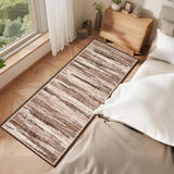 Garvee 2' × 6' Vintage Abstract Distressed Runner Rug, Washable Non-Slip Low-Pile Rug for Hallway, Kitchen, Entryway & Laundry Room, Reddish Brown - Reddish Brown
