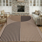 Garvee Modern Striped Jute Area Rug – Washable, Non-Slip, mark Resistant Carpet for Living Room, Bedroom, Entryway, Dining Room, Outdoor Patio – Natural/Yellow/Black – 4x6ft - Natural/Yellow/Black