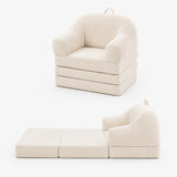 Garvee Folding Floor Couch Sofa Bed Convertible Sleeper Chair with U Shaped Support Corduroy Fabric Portable Handle Space Saving for Small Apartments