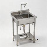 Garvee Heavy Duty Stainless Steel Utility basin - 23" x 20" x 39" Deep Single Bowl with T-Shaped Faucet - Stand Alone Commercial Restaurant Workstation for Kitchen, Laundry, Garage, or Basement
