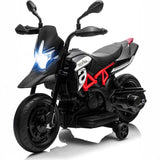 Garvee 6V Kids Motorcycle Electric Ride-on for Boys & Girls – Dirt Bike Style with Training Wheels, Spring Suspension, Working Headlights, Music & USB – Battery Powered Outdoor Toy - Gray