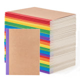 Garvee A5 College Ruled Notebooks Bulk Pack 60 - Bleed-Resistant 80gsm Paper - Durable 220gsm Kraft Covers - 6 Colors - Portable Size for Office & School