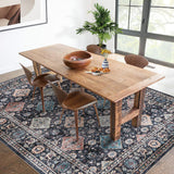 Garvee 8' × 10' Vintage Sunflower Persian Area Rug, Washable Polyester Carpet with Non-Slip Backing for Living Room and Bedroom, Black Multicolor - Black Multi