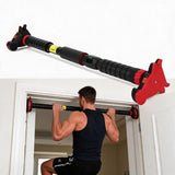 Garvee Heavy Duty Doorway Pull Up Bar – Adjustable Width, No-Screw Installation, Level Meter, Anti-Slip, 400lbs Max Load, Wide Chin Up Bar – Home Gym Upper Body Trainer, Bull Head Design - Red 3