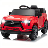 Garvee Licensed Lexus GX550 12V Kids Electric Ride-On Car – Parent Remote Control – 4-Wheel Suspension – Music & LED Lights – Battery Powered Toy for Boys & Girls - Red