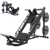 Garvee 2-in-1 Leg Press and Hack Squat Machine, Heavy-Duty Fitness Combo for Leg Training, 1200 lbs Weight Capacity, Professional Home Gym Equipment - Black - Black