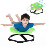 Garvee 360° Swivel Sensory Chair for Kids - Music & Lights - Ergonomic Flower Seat - Promotes Balance & Gross Motor Skills - Durable Steel & PP - Non-Slip Base - Supports up to 220 lbs - Green - Green & Music