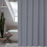Garvee Luxury Waffle Weave Shower Curtain - Navy Blue - Waterproof, Fungal Resistant, Embroidered Jacquard, Washable - 72x72 Inches - Color: Navy, Size: 72"x72"