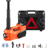 Garvee 5-Ton Electric Hydraulic Car Jack, Portable Vehicle Lift with Built-in Tire Inflator Pump & LED Light for Sedan, SUV, MPV, and Truck - Lifting Range 155-450mm, Ideal for Urgent Tire Changes & Repairs - Red