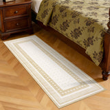 Garvee 2' × 6' Star Weave Runner Rug, Soft Washable Low-Pile Polyester Carpet for Hallway, Kitchen and Entryway, Beige - Beige