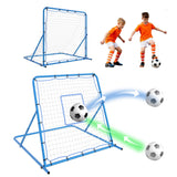 Garvee 7x5 ft Portable Soccer Rebounder Net & Goal, 2-in-1 Dual-Function Training Equipment with Heavy-Duty Iron Frame and Durable PE Net - Blue