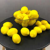 Garvee Realistic Artificial Lemons for Home Décor – Lifelike Faux Yellow Fruit – Decorative Plastic Lemons for Kitchen Table, Fruit Bowl, Cabinet, Party, and Photography – Color: Yellow