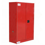 Garvee 45 Gallon Flammable Cabinet, 43" x 18" x 65" Galvanized Steel Safety Cabinet Fireproof Chemical Storage Cabinet with Double-Wall Steel, Lockable Manual-Close Doors for Lab Garage - Red