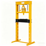 Garvee 20 Ton H-Frame Hydraulic Shop Press – Adjustable Press Plates – Heavy Duty Floor Hydraulic Power Equipment – Garage Workshop Use – With Particulate matter Cover – Yellow | with particulate matter cover | 20T