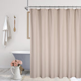 Garvee Heavy-Duty Water Protective Microfiber Shower Curtain – Embossed Modern Textured Weave – Machine Washable, Durable, 72" x 78" – Brown, USA