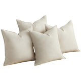 Garvee 4-Pack Linen Classic Throw Pillow Covers 18x18 Inch, Natural Farmhouse Boho Decorative Cushion Cases for Couch Sofa Living Room Bedroom, 4 Khak - 