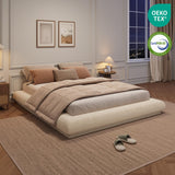 Garvee Modern Floating Platform Bed Frame - Upholstered Cloud Design - Noise-Free - Easy Assembly - No Box Spring Needed - Queen Size, Offwhite - Off-White