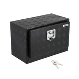Garvee 24"x14"x16" Underbody Truck Tool Box - Heavy-Duty Aluminum Diamond Plate, Lockable Waterproof Design with T-Handle Latch and Keys for Pickup, Van, and Trailer, Black - Black