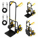Garvee Collapsible Stair Climber Hand Truck, 770 lb Flat Load, 440 lb Stair Load, Carbon Steel Frame & 6 Wheels