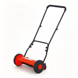 Garvee 16-Inch Manual Reel Lawn Mower, 5-Blade Push Mower with Adjustable Cutting Height, Lightweight & Quiet, Eco-Friendly Grass Cutter for Small Yards, Red - Red