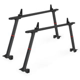 Garvee Adjustable Aluminum Truck Rack 35.4–71", 800 lbs Capacity Two-Bar Ladder Rack with 8 No-Drill C-Clamps, Heavy-Duty Pickup Bed Support for Kayak, Surfboard, Lumber & Ladders - Black - Black