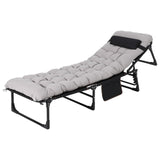 Garvee Portable Camping Cot for Adults, Heavy Duty Folding Bed with Thick Mattress Max 400LBS, Sleeping Cot for Camping, Travel, Home & Guest, Grey - Grey