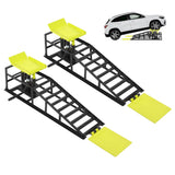 Garvee 2 Pack Hydraulic Car Ramps 5 Ton Capacity, 12,000 Lbs Heavy Duty Steel Vehicle Ramps with 9.8"-15" Adjustable Height for Oil Changes & Maintenance, Low Profile Wide Deck for Cars SUVs Trucks