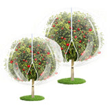 Garvee Fruit Tree Netting Covers, 2-Pack 60-Mesh Plant Protection Bags with Zippers, 8' x 8' & 10' x 10', White