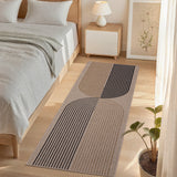 Garvee Modern Jute Runner Rug - Non-Slip, Washable, Arch Striped, mark Resistant, Farmhouse Carpet for Hallway, Kitchen, Bathroom, Bedroom, Entryway, Natural/Yellow/Black, 2x6ft - Natural/Yellow/Black