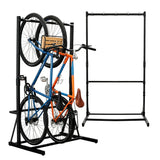 Garvee 5-Bike Freestanding Storage Rack, Heavy Duty Q235 Steel Indoor Vertical Bicycle Floor Stand, 300 Lbs Capacity Space-Saving Organizer for Mountain & Road Bikes - Black