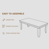 Garvee Sturdy Farmhouse Dining Table for 4-6 – 63" Rectangular Kitchen & Dining Room Table, Heavy-Duty Wooden Frame, Waterproof Wood Grain Top, Easy Assembly – 1600 Gray Walnut - Walnut Grey