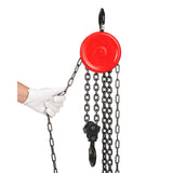 Garvee 2 Ton Hand Chain Hoist, 4400 lb Manual Chain Block with 8 ft Lift, G70 Galvanized Chain & Dual-Pawl Brake, Red