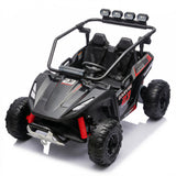 Garvee 12V Kids UTV Ride on Car Toy with Remote Control Electric Off-Road Truck Power Wheel Vehicle with 40W Dual Motors Safety Belt Horn 5 LED Lights for Chirdren Aged 3-6 Years - Black