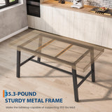 Garvee Industrial Rustic Dining Table for 2-6 – Sturdy Wood Top & Metal Frame – Space-Saving Rectangular Table – Easy Assembly – Ideal for Apartment, Home Office – Pear Wood Color 1400 - Rustic Pear