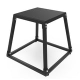 Garvee Heavy-Duty Steel Plyo Box, 18-Inch Metal Jump Box for Functional Fitness, Strength Training, and Athletic Workouts - Black - Black-18 Inch