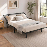 Garvee Bed Frame, 4-Motor Silent Electric Metal Platform Bed, No Headboard, No Box Spring Needed, Black - Black