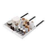 Garvee Expandable Carbon Steel Sliding Kitchen Drawer Organizer – Smooth Glide, Rustproof Pull-Out Rack for Spices & Utensils – Easy Install, White, 1-Piece Set, Size: 32~52cm (Depth 42x7.5cm), Color: DG-70555-WH white