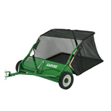 Garvee Tow Behind Lawn Sweeper 48", 16 cu.ft Leaf Collector, 71.6 lb Carbon Steel Yard Sweeper with Universal Hitch & Dump Rope for Riding Mowers, Green - Green