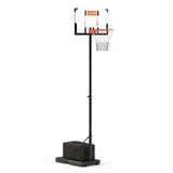 Garvee 38x23-Inch Portable Basketball Hoop System – 3.3-10ft Height Adjustable Steel Pole & Impact-Resistant Backboard with Wheeled Base (Black)