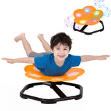 Garvee 360° Swivel Sensory Chair for Kids - Music & Lights - Ergonomic Flower Seat - Develops Balance & Gross Motor Skills - Strong Steel & PP - Non-Slip Base - 220 lbs Capacity - Orange - Orange & Music