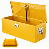 Garvee 36"x15"x15" Aluminum Truck Bed Tool Box, Weatherproof Storage Chest with Lock & Keys, Side Handles, Gas Strut Lid, Large-Capacity Heavy-Duty Organizer for Pickup, Trailer, and RV, Yellow - Yellow