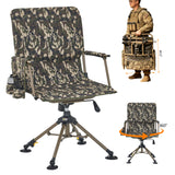 Garvee 360° Swivel Seeking Chair - Silent Folding Dining Stool - Heavy Duty 330lbs Capacity - Portable, No Assembly Required - For Seeking Blinds, Camping, Fishing - Camouflage