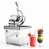 Garvee High-Performance Commercial Ice Crusher Machine - 750LBS/H, 350W, 2000RPM, 4 Stainless Steel Blades, 8.98Gal Basket, Safety On/Off Switch, For Home, Restaurants, Bars - US Standard White