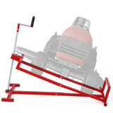 Garvee 880 lb Heavy Duty Lawn Tractor Lift Jack, Manual Crank Mower Lift for Riding Mowers and ATVs - Red