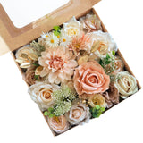 Garvee 30 Pcs Artificial Silk Flowers Bulk for Decoration, Realistic Decorative Fake Flowers with Iron Stems, Indoor Floral Arrangements for Wedding, Party, Birthday, Champagne